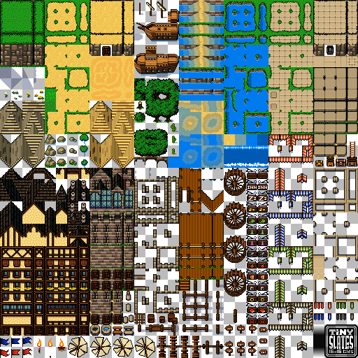 tinySLATES [16x16px orthogonal tileset by Ivan Voirol] | OpenGameArt.org